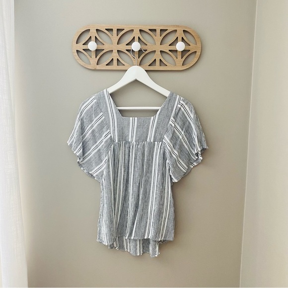 Altar'd State Striped Blouse White/Black Sz Small - Picture 6 of 8